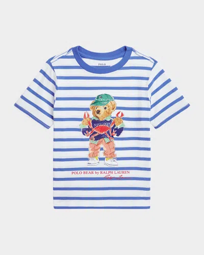 POLO RALPH LAUREN BOY'S STRIPED POLO BEAR GRAPHIC T-SHIRT