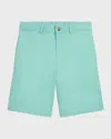 Polo Ralph Lauren Boy's Twill Preppy Shorts In Bayside Green