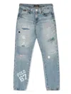 Polo Ralph Lauren Ripped Straight-leg Jeans In Blue