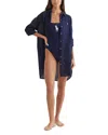 Polo Ralph Lauren Boyfriend Long Sleeve Cover-up Tunic In Navy Blue