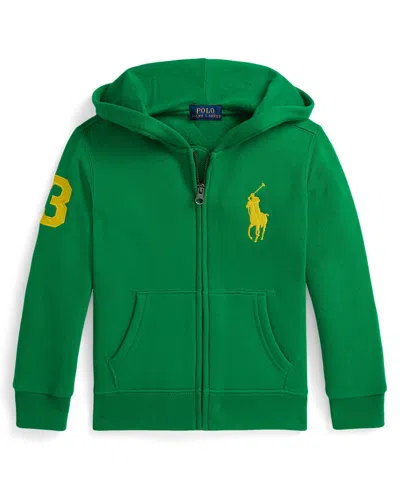 Polo Ralph Lauren Kids' Boys 8-20 Big Pony Fleece Full-zip Hoodie In Green