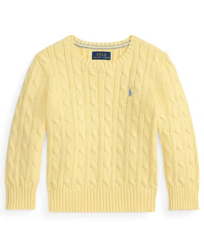 Polo Ralph Lauren Kids' Boys' 2-7 Crewneck Cable-knit Sweater In Yellow