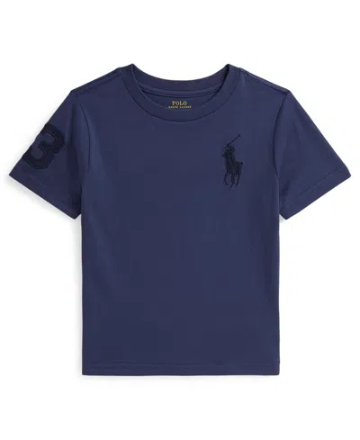 Polo Ralph Lauren Kids' Boys' 2-7 Embroidered Big Pony Crewneck T-shirt In Blue