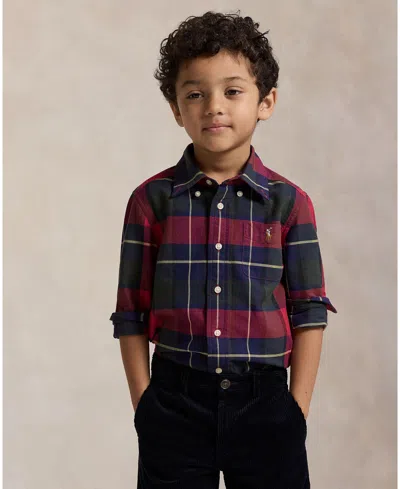 Polo Ralph Lauren Kids' Boys 2-7 Plaid Oxford Shirt In Multi