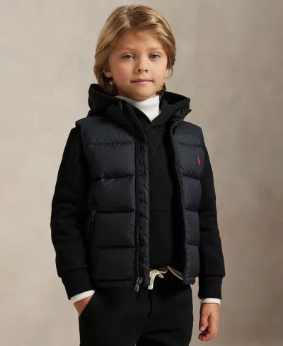 Polo Ralph Lauren Boys 2-7 Quilted Down Vest In Black