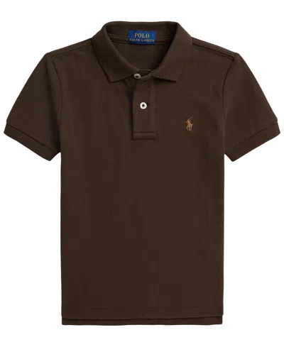 Polo Ralph Lauren Kids' Boys' 2-7 The Iconic Mesh Polo Shirt In Brown