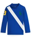 Polo Ralph Lauren Boys 2t-7 Big Pony Performance Rash Guard In Blue