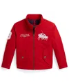 Polo Ralph Lauren Boys 2t-7 Double-pony Stand Collar Jacket In Red