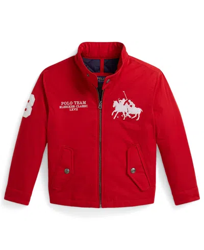 Polo Ralph Lauren Kids' Boys 2t-7 Double-pony Stand Collar Jacket In Red