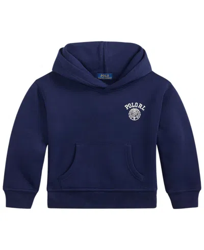 Polo Ralph Lauren Kids' Boys' 2t-7 Big Fit Logo Long-sleeve Fleece Hoodie In Blue