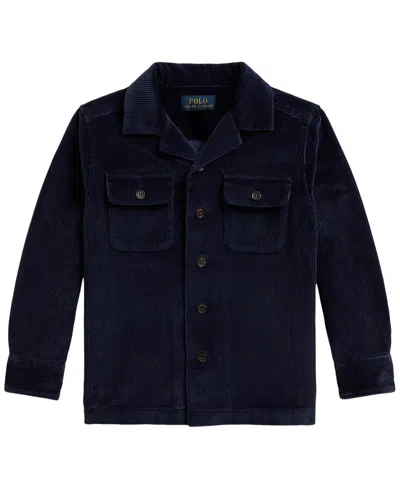 Polo Ralph Lauren Kids' Boys' 2t-7 Cotton Corduroy Button-front Shirt Jacket In Blue
