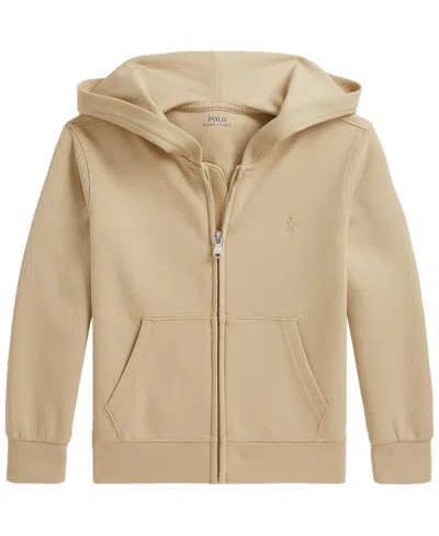 Polo Ralph Lauren Kids' Embroidered Pony Full-zip Hoodie In Neutral