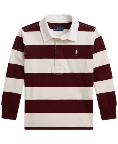 Polo Ralph Lauren Kids' Boys' 2t-7 Iconic Rugby Shirt In Brown