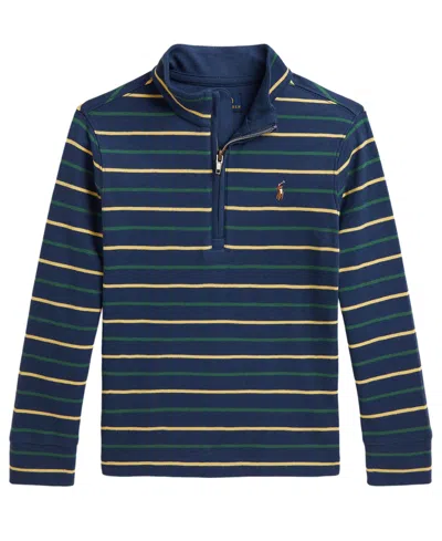 Polo Ralph Lauren Kids' Boys' 2t-7 Interlock Quarter-zip Shirt In Black