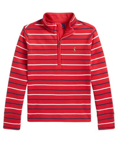 Polo Ralph Lauren Kids' Boys' 2t-7 Interlock Quarter-zip Shirt In Blue