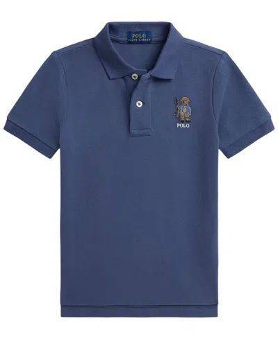 Polo Ralph Lauren Kids' Boys' 2t-7 Polo Bear Short-sleeve Polo Shirt In Purple