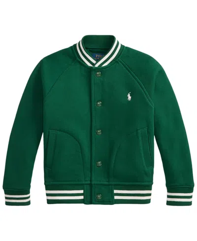 Polo Ralph Lauren Kids' Boys' 2t-7 Seasonal Fleece-raglan Jacket In Hunter Green
