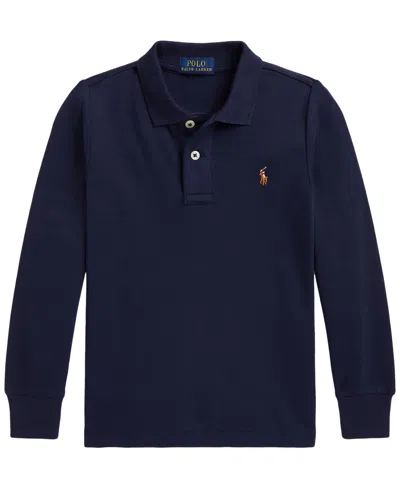 Polo Ralph Lauren Kids' Boys' 2t-7 Soft Cotton Long-sleeve Polo Shirt In Blue