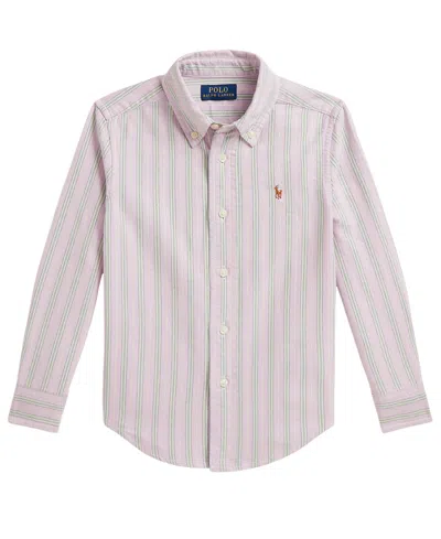 Polo Ralph Lauren Kids' Boys' 2t-7 Striped Oxford Shirt In Brown
