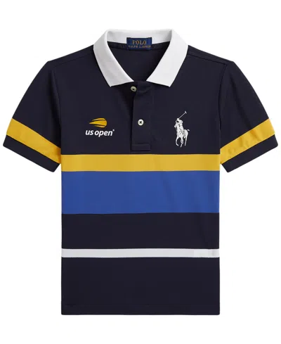 Polo Ralph Lauren Kids' Boys' 2t-7 Us Open Ball Short-sleeve Polo Shirt In Refined Navy Multi
