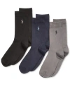 Polo Ralph Lauren Boys 4-11 3-pack Super Soft Crew Socks In Navy