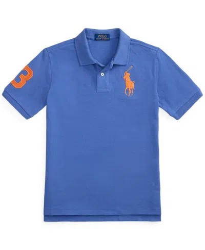 Polo Ralph Lauren Kids' Cotton Mesh Polo Shirt In New Iris Blue