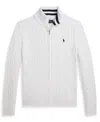 Polo Ralph Lauren Cable-knit Cotton Zip-up Sweater In White
