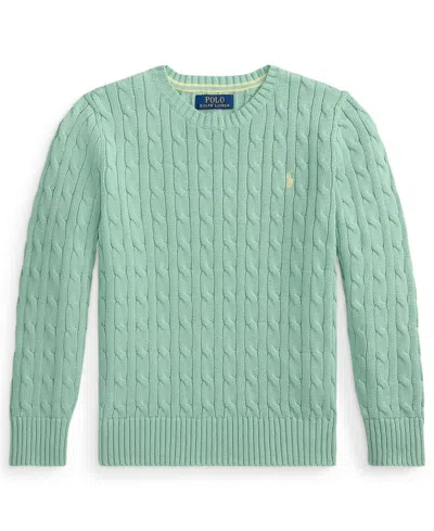 Polo Ralph Lauren Kids' Boys' 8-20 Cable-knit Rib Cuff Sweater In Metallic