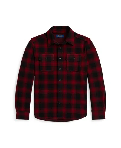 Polo Ralph Lauren Kids' Boys 8-20 Flannel Long Sleeve Shirt Jacket In Red