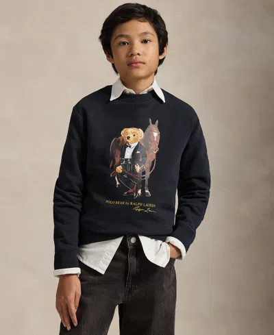 Polo Ralph Lauren Kids' Boys 8-20 Lunar New Year Polo Bear Long-sleeve Sweatshirt In Black