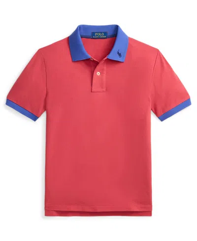 Polo Ralph Lauren Kids' Boys' 8-20 Stretch Mesh Collared Polo Shirt In Red