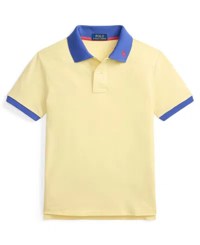 Polo Ralph Lauren Kids' Boys' 8-20 Stretch Mesh Collared Polo Shirt In Yellow