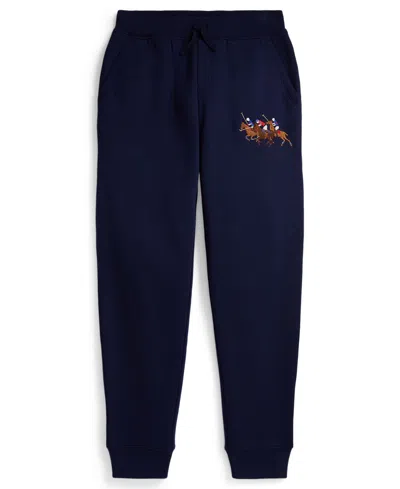 Polo Ralph Lauren Kids' Boys 8-20 Triple-pony Fleece Jogger Pants In Blue