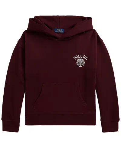 Polo Ralph Lauren Kids' Boys' 8-20 Big Fit Logo Fleece Hoodie In Burgundy