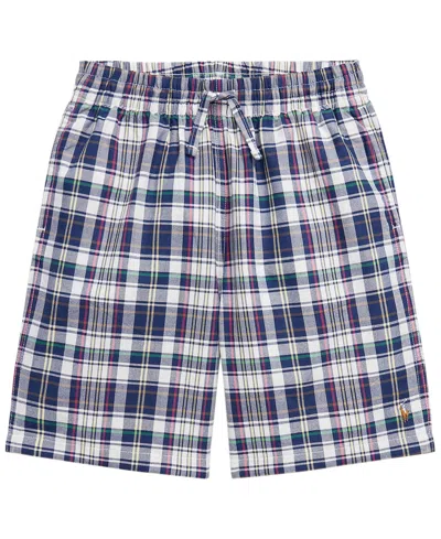 Polo Ralph Lauren Kids' Boys' 8-20 Big Fit Plaid Cotton Oxford Shorts In Animal Print