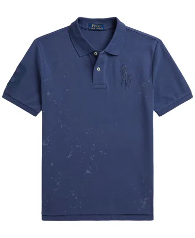 Polo Ralph Lauren Kids' Boys' 8-20 Big Pony Paint-print Mesh Polo Shirt In Multi