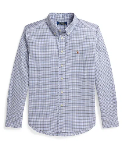 Polo Ralph Lauren Kids' Boys' 8-20 Checked Performance Oxford Shirt In Blue