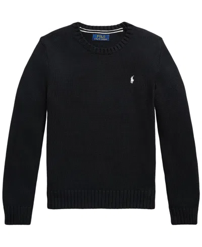 Polo Ralph Lauren Kids' Boys' 8-20 Cotton Crewneck Sweater In Black