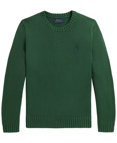 Polo Ralph Lauren Kids' Boys' 8-20 Cotton Crewneck Sweater In Green