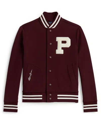 Polo Ralph Lauren Kids' Boys' 8-20 Double-knit Letter Jacket In Brown