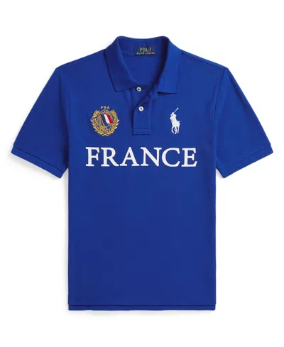 Polo Ralph Lauren Kids' Boys' 8-20 France Cotton Mesh Polo Shirt In Blue