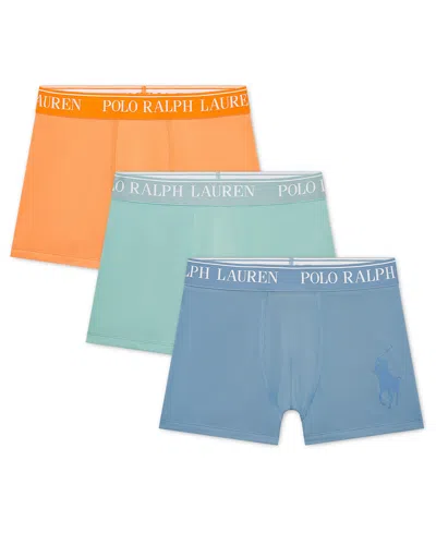 Polo Ralph Lauren Kids' Boys' 8-20 Logo Boxer Briefs, 3-pack Set In Multi