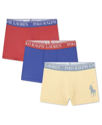Polo Ralph Lauren Kids' Boys' 8-20 Logo Boxer Briefs, 3-pack Set In Multi