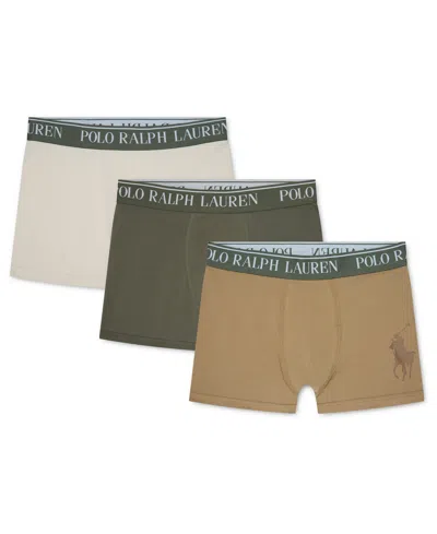 Polo Ralph Lauren Kids' Boys' 8-20 Logo Boxer Briefs, 3-pack Set In Multi