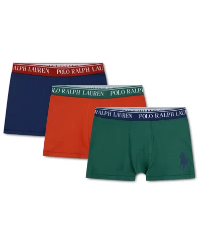 Polo Ralph Lauren Kids' Boys' 8-20 Logo Boxer Briefs, 3-pack Set In Multi