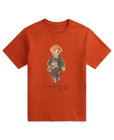 Polo Ralph Lauren Kids' Boys' 8-20 Polo Bear Cotton Jersey T-shirt In Orange