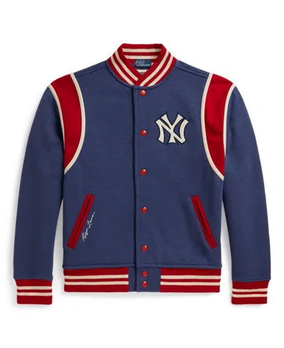 Polo Ralph Lauren Kids' Boys 8-20  Yankees Fleece Jacket In Blue