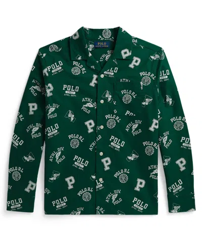 Polo Ralph Lauren Kids' Boys' 8-20 Print Cotton Oxford Shirt In Green