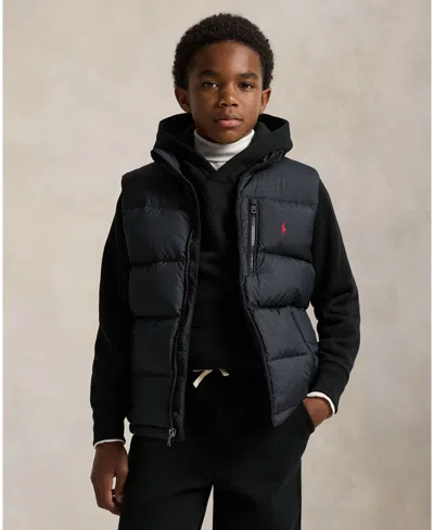 Polo Ralph Lauren Boys 8-20 Quilted Down Vest In Polo Black