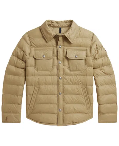 Polo Ralph Lauren Kids' Boys' 8-20 Quilted Shirt Jacket In Neutral